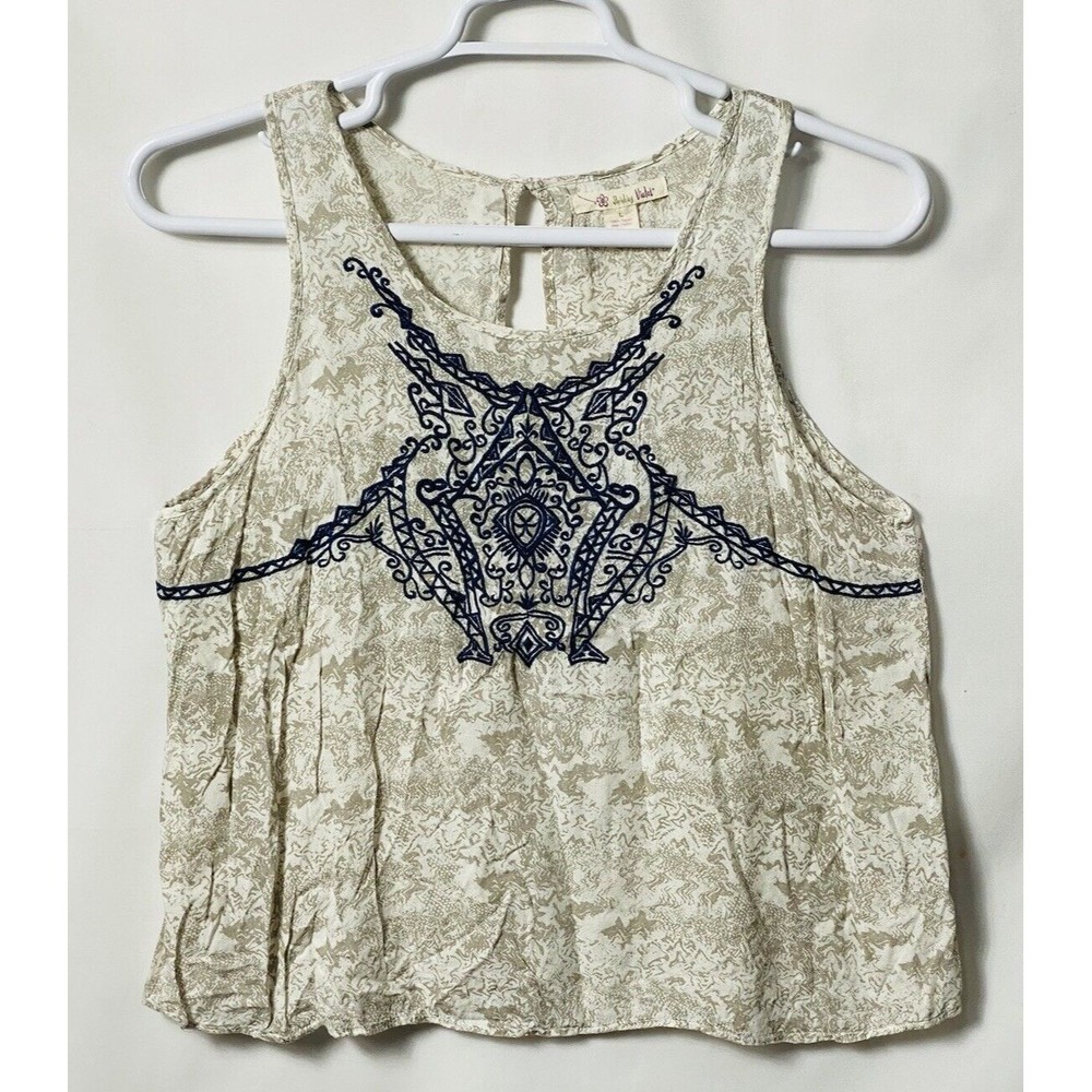 Shrinking Violet  Embroidered Tank Top Size L